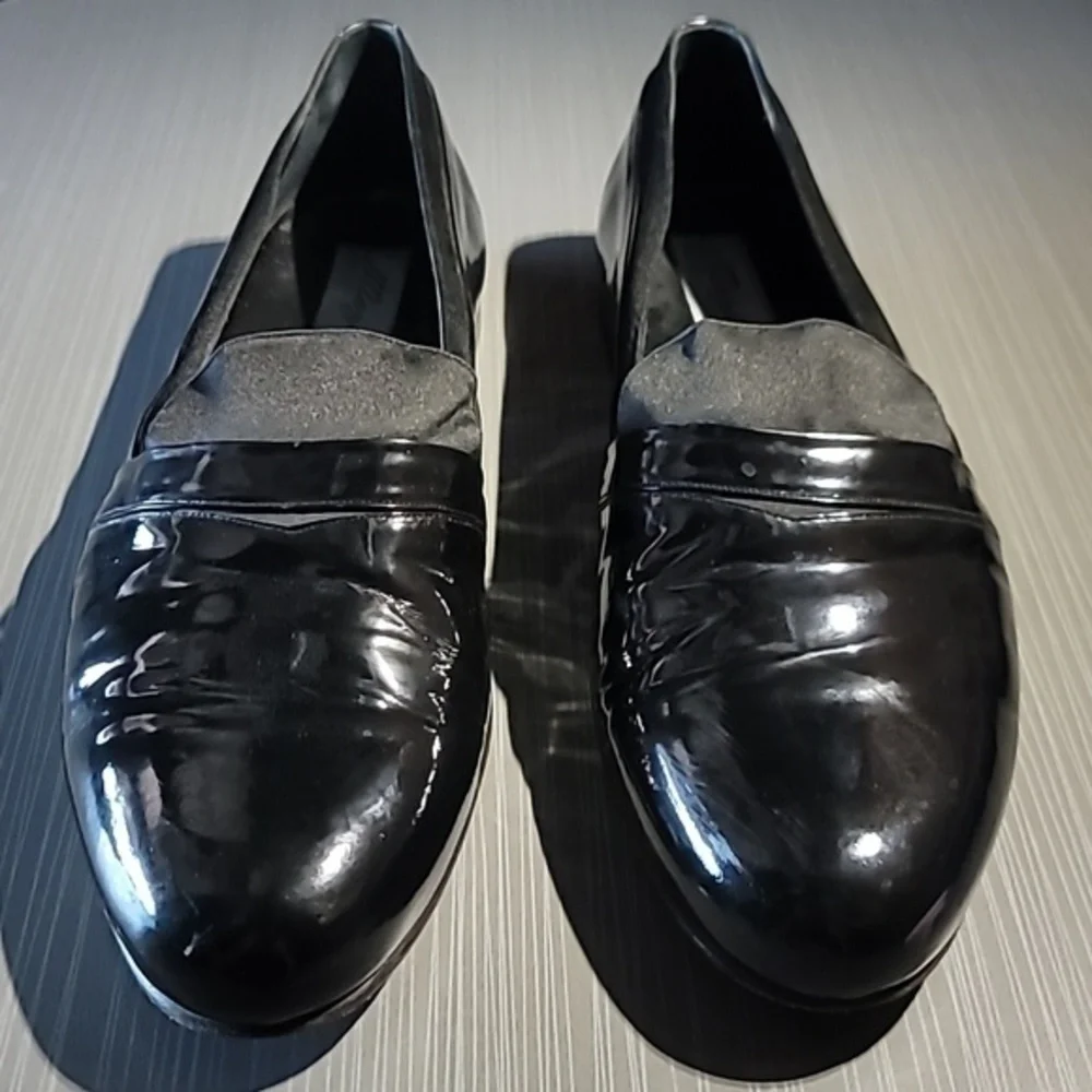 Mezlan 'Mirage' Black Patent Leather Loafers Men's 14‎ M